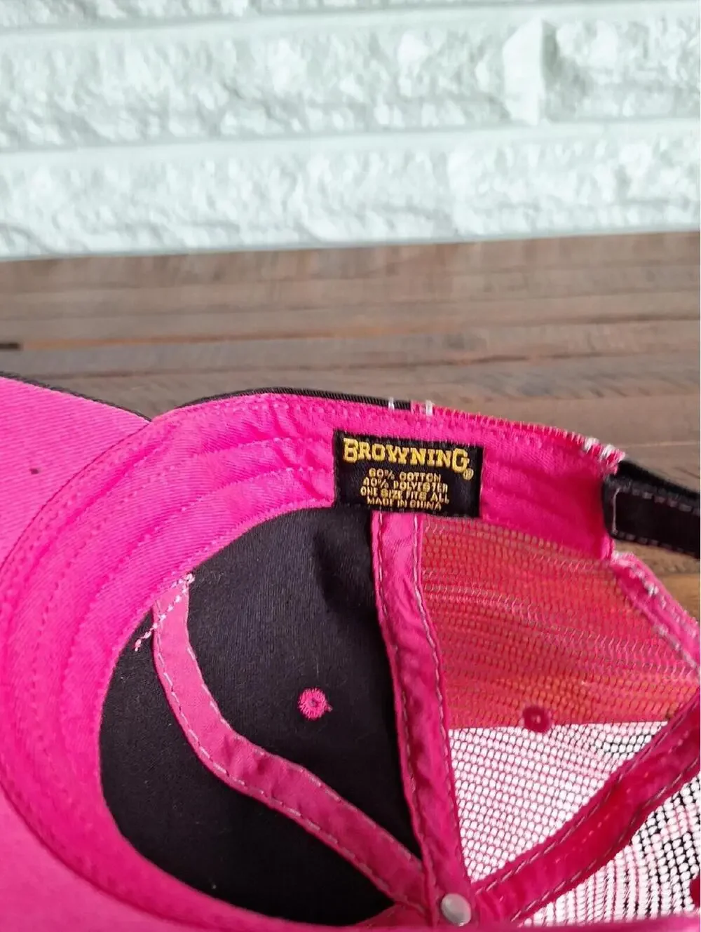 Y2k Browning Pink And Black Country Trucker Hat